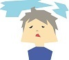 出所後に空を見上げる人